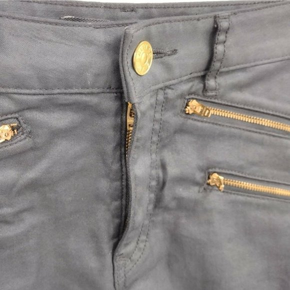 Express Jeans Women's Size 6 Black Denim Skirt Zipper Look - Stretch Fabric USED - Picture 4 of 7